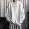 Suéter forrado com lã masculino outono marca de moda coreana personalizado masculino atacado manga longa solto casual gola redonda suéter masculino moda