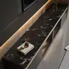 Mármol Moderno Lujo Ligero Gabinete de TV Esterilla Protectora para Encimera Mesa de Aparador Mantel Mueble Zapatero de Entrada Mesa