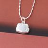 Prata Esterlina S925 Acabamento Fino Brilhante Sólido Pingente de Gatinho Hello Kitty Charm Acessórios para Pulseira Colar Infantil DIY