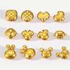 Cuentas perforadas de acero inoxidable cuentas espaciadoras de agujero grande chapadas en oro de 18 quilates cuentas para collar con colgante joyería DIY pulsera al por mayor