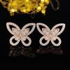 Chayi Estilo Coreano Transfronteiriço Temperamento Super Fada Borboleta Brincos Micro-incrustados Zircon Ins Estilo High-end Brincos Femininos
