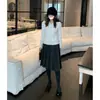 Falda Plisada Gris Estilo Coreano para Mujer, Nuevo Modelo de Invierno, Sensación de Lujo Ligero de Alta Gama, Falda Midi de Cintura Alta Línea A Adelgazante