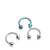 Piercing Labial Liga de Titânio Piercing Labial Rosca Interna Joia Anel C com Borda Perfurada Anel para Cartilagem da Orelha Novo Único Piercing para Cartilagem da Orelha Argola para Orelha