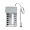 Cargador de batería USB seis ranuras 1.2V batería recargable para control remoto de juguete se pueden cargar 6 AA/AAA5 No. 7