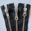 Zíper de Metal Ykk Nº 5, Cobre Branco, Abertura Única, Zíper Preto, 3 Tipos de Puxadores para Escolher, 50-90 Peças em Estoque