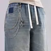 Moda Europeia e Americana Joias Simples Hip-Hop Estiloso Pingente de Coração Preto Corrente de Calça Multicamadas Acessórios Estiloso Tendência