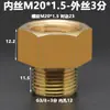Unión de Conversión para Manómetro de Diámetro Variable con Rosca Interna y Externa de Cobre M20
