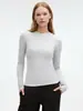 Xichen Disponible Otoño/Invierno Patrón Waffle Camisa de Tenis Manga Larga Ajustada para Mujer Top Deportivo 26D1507 Disponible Transfronterizo