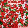Decoraciones Populares para Pastel con Cuentas de Dulce Navideño, Serie Navideña Agujas de Dulce Árbol Verde, Adornos Comestibles Mixtos para Postre
