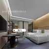 Yuechun Hotel Móveis Quarto Padrão Conjunto Completo Cama Baú Apartamento Cama de Casal Quarto de Hóspedes Modelo de Quarto Tipo Painel Móveis Fixos Fábrica