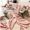 Funda de sofá festiva roja modelo nuevo 2026 de tres plazas con una chaise longue, antiarañazos de gato, funda de sofá engrosada para invierno