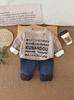 Traje de Otoño e Invierno para Bebé Niño 2025 Nueva Ropa para Niños Niño Guapo Casual Terciopelo Engrosado Sudadera Conjunto de Dos Piezas Moderno