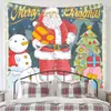 Tapiz Navideño Nuevo Paño Colgante Transfronterizo Paño de Fondo Decorativo Fondo Navideño Habitación Atmósfera Festiva Paño de Pared Estilo Americano