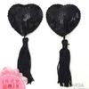 Adesivo de silicone para peito com borla de sexo Use adesivo de silicone para peito Acessórios para roupa íntima de sexo Adesivo de peito Cabelo de uma peça