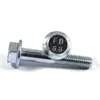 GB5787 Parafuso Sextavado com Flange Grau 8.8 Sextavado Externo Cabeça Chata com Dente Zinco Azul Branco M6M8-M16