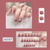 Xiaohongshu Douyin Unha Postiça Gel Jelly Estilo Diamante Manicure Estilo Puro Desejo Menina Gelo Transparente Removível Adesivos de Unha Prontos