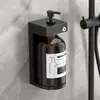 Dispensador de Sabão sem Furo para Shampoo e Gel de Banho, Dispensador Montado na Parede para Álcool em Gel Sanitário, Plástico Montado na Parede