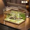 Aquário Sala de Estar 2025 Novo Pequeno Peixinho Dourado Criação de Tartarugas Doméstico Imitação de Vidro Acrílico Pequeno Tanque Ecológico de Mesa
