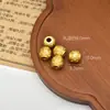 Cuentas Espaciadoras Grandes Tradicionales Chapadas en Oro, Cuentas Sueltas para Pulseras de Abalorios DIY, Colgantes de Hilo Rojo y Accesorios para Joyería