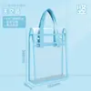 Bolsa de Mão Espessa Porta Documentos A4 Transparente Impermeável e Durável Estudante Exame Aulas Particulares Prova Trabalho de Casa Livro de Armazenamento