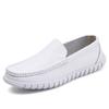 Novos Sapatos de Enfermeiro 2023 para Homens, Sapatos Brancos Planos Respiráveis para Doutor com Solas Macias Antiderrapantes, Sapatos de Enfermeiro de Couro de Vaca para Hospital