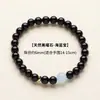 Pulsera de Joyería de Cuentas Redondas de Cristal Blanco Natural y Aguamarina, Unisex, Cuentas Huecas de Verano, Venta al por Mayor