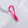 Lanyard Tejido de Poliéster con Hebilla Metálica de 12 cm Color Dopamina, Correa para Botella de Agua, Bloques de Color, Hecho a Mano, Creativo, Estilo Corto, Antiperdida, Duradero
