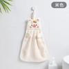 Toalha de mão pendurada cozinha toalha de leitão de desenho animado fofa infantil absorvente poliéster brocado coral fleece toalha