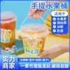 Barril de frutas de celebridade da internet portátil 700ml barril para chá de frutas em pó de gelo capacidade super grande copo de chá de leite de grama de fada assada barril de 1000ml