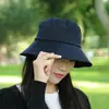 Nuevo Sombrero de Pescador 2025 Primavera/Verano para Mujer Estilo Coreano Tendencia Estilo Japonés Color Sólido Sombrero de Cubo Protección Solar Sombrero para el Sol para Hombres y Mujeres