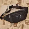 Bolsa de Cintura Casual de Couro Genuíno Caixa Primeiro Camada Couro Bovino Bolsa de Cintura Grande Bolsa de Peito Masculina Bolsa Esportiva Bolsa Masculina Bolsa Multifuncional