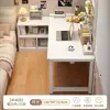 Mesa com estante integrada para uso doméstico, escrivaninha para estudo e escrita, mesa de trabalho, novo modelo de penteadeira de canto