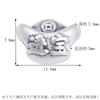 Venta al por mayor de cuentas de plata S999 de estilo nacional daji de buena moral, retro, 3D, de plata dura, accesorios para pulseras DIY