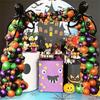 Kit de Guirnalda de Halloween Negro Naranja Verde Morado Globo Araña Globo Suministros de Decoración para Fiesta de Halloween