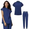 Nuevo Conjunto de Uniforme Quirúrgico de Manga Corta para Verano, Bata Quirúrgica sin Mangas, Uniforme de Trabajo para Doctor de Salón de Belleza, Uniforme Quirúrgico Médico