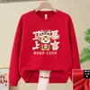 Camiseta de Manga Larga Sudadera Año del Caballo 2026 para Actividades del Festival de Primavera Reunión Anual de la Empresa, Ropa de Grupo para Fiestas de Team Building del Año del Zodiaco para Hombre y Mujer