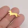 Comércio exterior quente novo aço inoxidável pequenos acessórios colar pulseira pingente moda nicho corte cachorro dachshund pequeno pingente