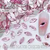 4*8mm Fondo Plano Joyería de Diamantes para Uñas Estilo Sirena Rosa Transparente Joyería Versátil para Uñas Joyería para Uñas Diamante Venta al Por Mayor