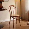 Sillas de comedor Sonnet de madera maciza, estilo retro, sillas con respaldo de restaurante americano y francés, para uso doméstico y comercial, con detalles de ratán tejido
