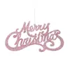 Decorações de árvore de Natal, enfeites de letras douradas em folha de ouro "Merry Christmas", decorações de feriado transfronteiriças