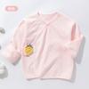 Bebê Meio-Costas Primavera e Outono Recém-Nascido Top Sem Costura Roupa Íntima Térmica Roupa Estilo Monge Estampa Abacaxi Tecido Escovado