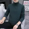 Camiseta de manga larga de terciopelo de doble cara para hombre, con cuello medio, para invierno, para primavera y otoño, con cuello medio alto y combinable.