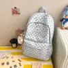 Mochila Campus com Estampa Integral de Bolinhas da Série Refrescante Suave e Leve para Meninas do Ensino Fundamental II e Médio, Mochila Leve para Viagens Escolares e Viagens Curtas