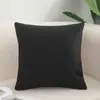 Funda de almohada acolchada simple estilo lino de algodón color liso para oficina, sala de estar, cojín de respaldo de sofá, tamaño grande, almohada de respaldo de cama