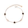 Pulsera de Trébol de Cuatro Hojas de Plata Esterlina Pulsera de Ágata para Niñas, Pulsera de Alta Gama para Mujer Estilo Coreano, Pulsera de Estilo Simple para Novia