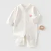 Macacão de Algodão Puro Sem Ossos Estilo Primavera e Outono Roupas de Bebê para Exterior 2026 Novo Macacão Estiloso Anyang