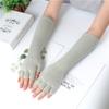 Guantes de Medio Dedo Ninja Retro Oscuros para Hombre y Mujer, Tendencia de Moda Japonesa Coreana, Protección Solar, Harajuku