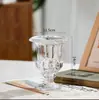 Envío Gratis Estilo Europeo Creativo Lujo Ligero Estilo Romano Lámpara Jarrón Alto de Vidrio Arreglo Floral Transparente Dormitorio Portavelas Pequeño Casa de Huéspedes