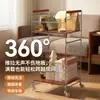 Carrito de bocadillos móvil de dos niveles estilo vintage para sala de estar, usado para almacenar bocadillos, frutas y bebidas