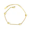 Pulsera Popular de Corazón de Melocotón Transfronteriza para Mujer, Pulsera de Corazón con Diseño de Nicho de Ins, Fabricante de Pulseras de Acero Inoxidable Chapado en Oro de 18K